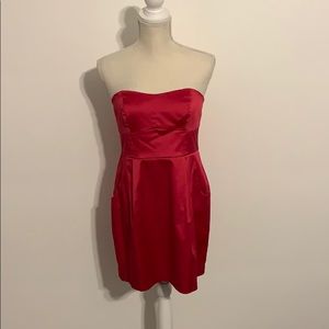 Pink Strapless Dress, Size Large